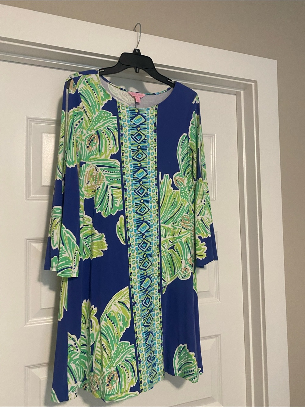 Lilly Pulitzer Royal Blue Tropical-Print Shift Dress